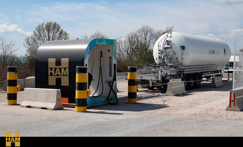 HAM inaugurates HAM EDUX Extended in Montmarault, France, its new Liquefied Natural Gas (LNG) service station, next to the E62 and exit 11 of the A71