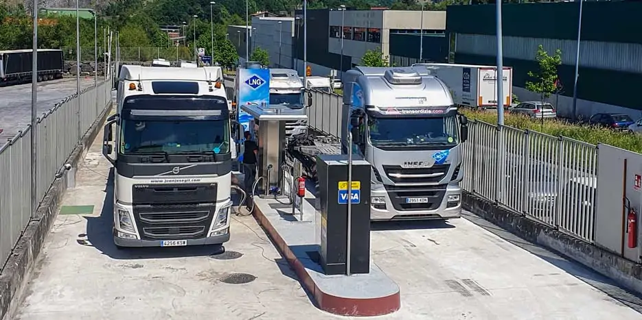 Estación de servicio HAM Irún GNL - GNC con depósito soterrado La primera estación de servicio que forma parte del Proyecto Yellow es HAM Irún GNL - GNC Gipuzkoa