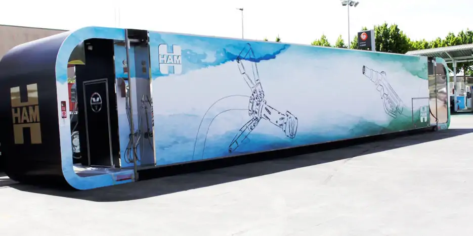 Estació de servei EDUX GNL - GNC mòbil i transportable, desenvolupat pel Grup HAM
