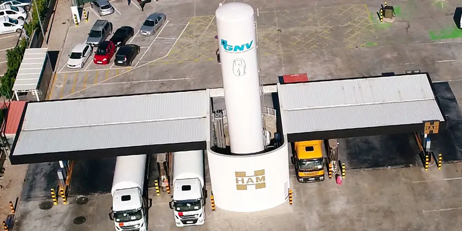 LNG, CNG and Biomethane Refueling Stations HAM Group HAM Group has an international network of more than 140 refueling stations where LNG, CNG and biomethane can be refuelled.