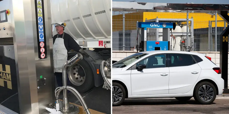 Vehicular natural gas LNG - CNG - Biomethane |HAM Group HAM Group designs, builds and manages LNG, CNG and biomethane refuelling stations. We also offer mobile solutions for the supply of natural gas vehicles.