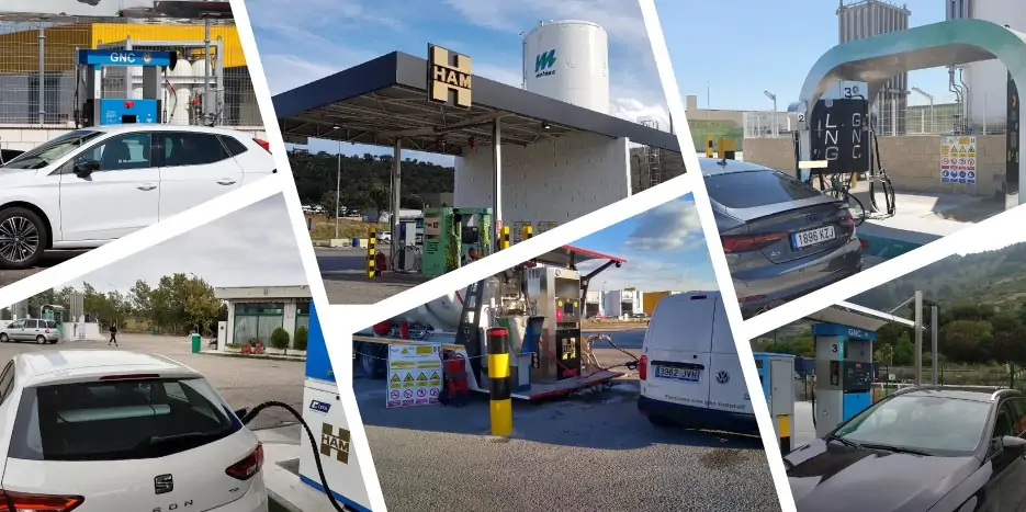 Estacions de servei GNC gas natural comprimit HAM a Espanya i la resta d'Europa. Consulteu mapa