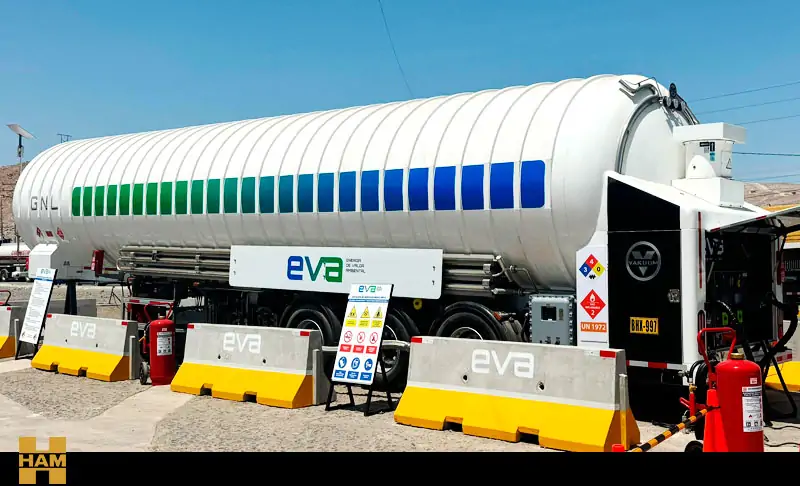 Estación de servicio EVA La Joya Gas Natural Licuado Perú EVA inaugura en La Joya una nueva estación de servicio GNL, situada en la PE-34 A/Variante de Uchumayo, La Repartición, en la Interoceánica Sur