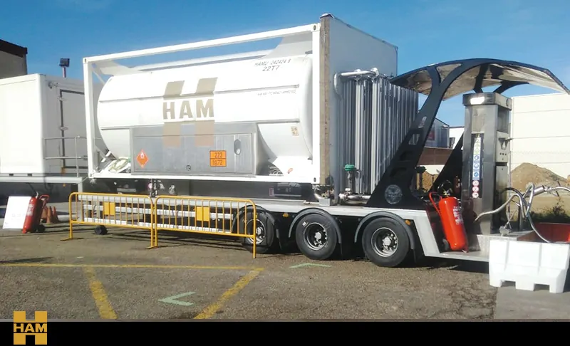 Unidad móvil GNL HAM Estación de servicio móvil HAM de gas natural licuado (GNL)