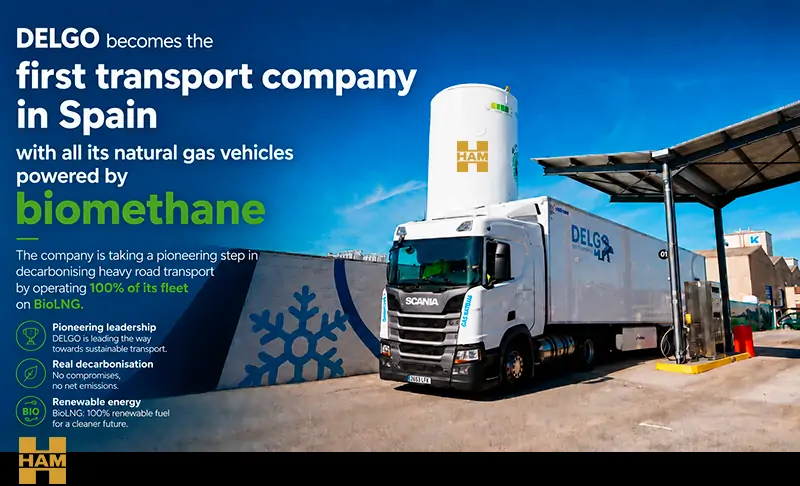 Delgo is the first Spanish transport company to opt for BioLNG for its entire fleet of vehicles